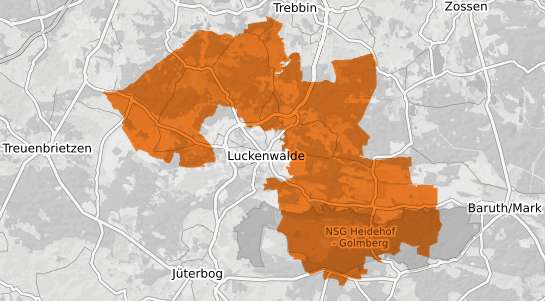 Mietspiegelkarte Nuthe Urstromtal